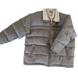 Outbrook Mens Puffer Down Jacket Coat Size XL Black Polyester Outer Shell Winter